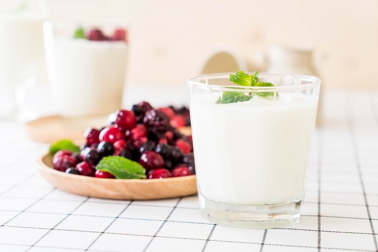 Cold yogurt drink crossword